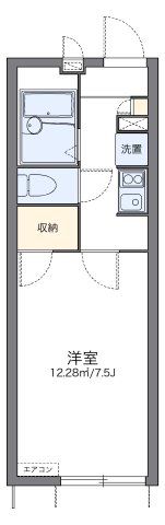レオパレスパルティール北堀池の間取り画像