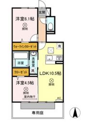 グラシューヴェルジェ A棟の間取り画像