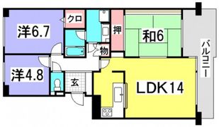 井口台南パークハウスの間取り画像