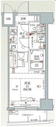 クレヴィスタ横浜新子安の間取り画像