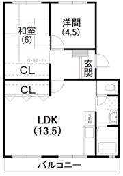 レジデンス四ツ枝の間取り画像