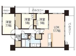 ソシオ西風新都の間取り画像