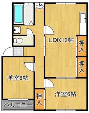 グローヴ安部山Iの間取り画像