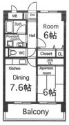 イーストヒル長田の間取り画像