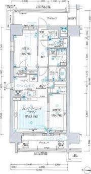 プレサンスレイズ桜山EASTの間取り画像