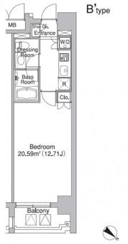 レジディア市ヶ谷Ⅱの間取り画像