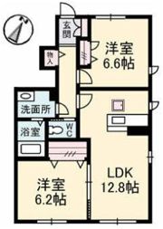 マリ・ソル若葉 B棟の間取り画像