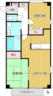 フォブール津森A棟の間取り画像