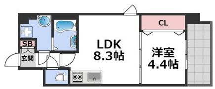 スプランディッド難波IIIの間取り画像