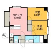 ｸﾞﾘｰﾝｺｰﾄ南熊本の間取り画像