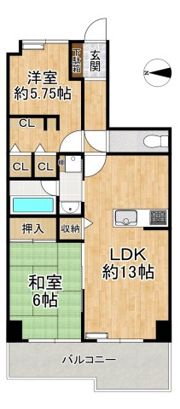 サニーコート山科の間取り画像