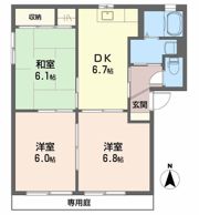 エーデルハイム栗田 A棟の間取り画像