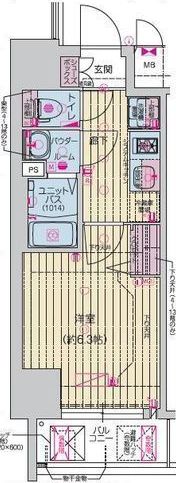 プレサンス四天王寺前夕陽ヶ丘ヴィリードの間取り画像