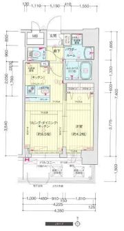 プレサンス南堀江ザ・センスの間取り画像