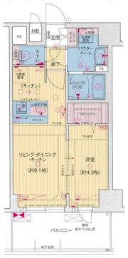 プレサンス神戸セレスティアの間取り画像