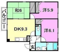 フォブール南斎院B棟の間取り画像
