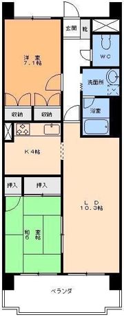 カントリーハウス椿Iの間取り画像