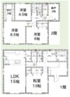 道祖土3丁目貸家の間取り画像