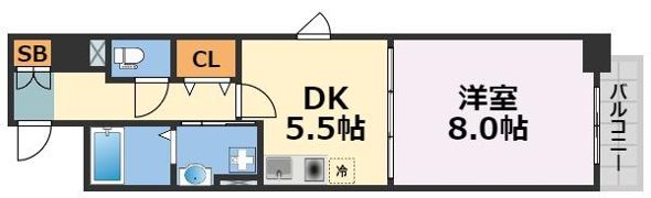 プレミュール阿波座の間取り画像
