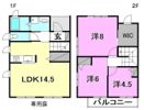 カーサ針田C棟の間取り画像