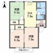 フレグランス南久米 B棟の間取り画像
