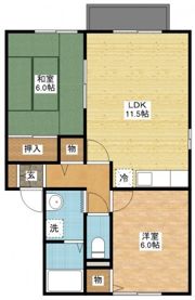 セジュールマツヤマの間取り画像