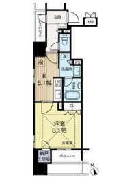 ローレルタワー心斎橋の間取り画像