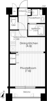 堂島プライマリーワンの間取り画像