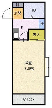 メイプル田中B Bの間取り画像
