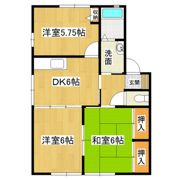 松ヶ丘中央ハイツA棟の間取り画像