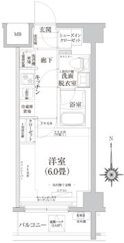ティモーネ プレミアム川崎イーストの間取り画像