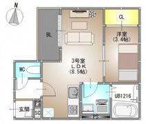 REGALEST 庭瀬Ⅰの間取り画像