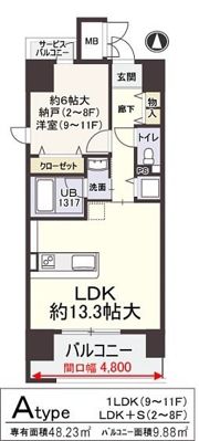 サンアルカスの間取り画像
