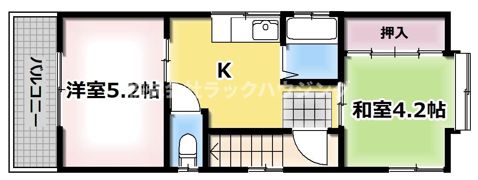 ロイヤルハイム秦の間取り画像