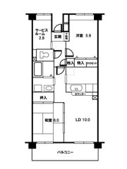 ソルティ ブラン鶴瀬の間取り画像