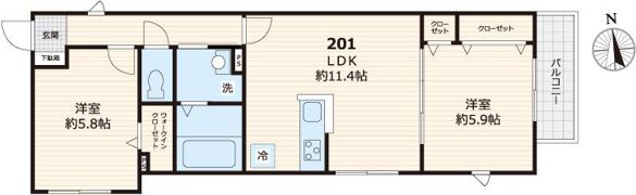 メゾン ル ココンの間取り画像