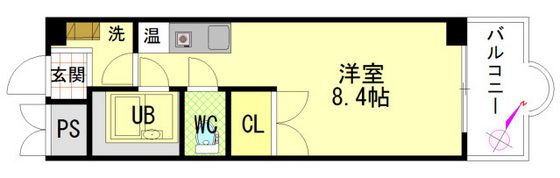 セントラルリバー祇園の間取り画像