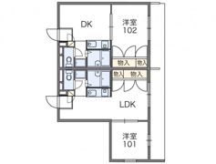 レオパレスAKIYAMAの間取り画像