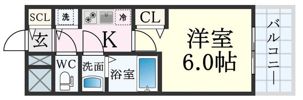 プレサンス新神戸駅前の間取り画像