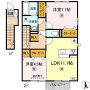 グランツ上薬王寺 B棟の間取り画像
