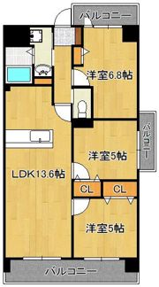 ソレアード苅田の間取り画像