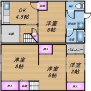 門真市新橋町8-14戸建の間取り画像