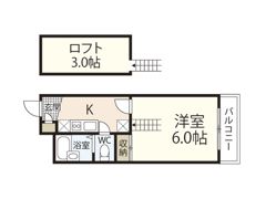 レオパレスVerde江波の間取り画像
