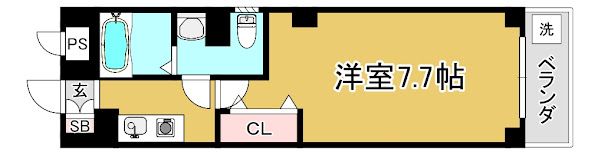 シャトー五福の間取り画像