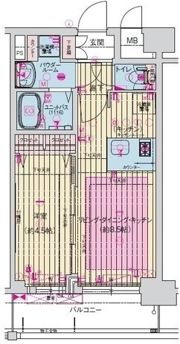 プレサンス高津公園ディオの間取り画像