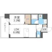 S-RESIDENCE難波西alterの間取り画像