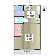 カトレアA荘の間取り画像