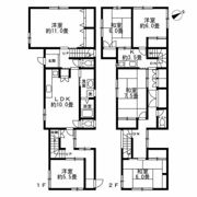 横浜市南区大岡5丁目戸建の間取り画像