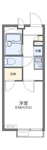 レオパレスめぐみ壱番館の間取り画像