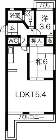 ヒルズ黒石の間取り画像